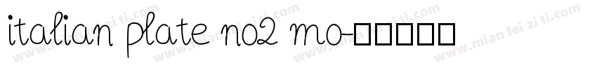italian plate no2 mo字体转换